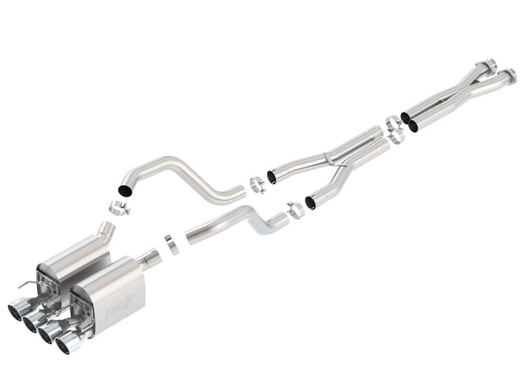CAT-BACK EXHAUST 06-11 CORVETTE Z06/ZR1 7.0/6.2L MANUAL, S-TYPE, 4.25" DUAL ROUND ANG CUT INT TIPS