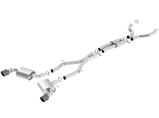 CAMARO SS '16 6.2L AT/MT 3.00" S-TYPE W/O NPP VALVES S RD AC CFBA SR TIP: 4.5"X6.62,CF TIPS BLK ANO