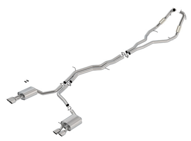 CATBACK, S4/S5 2018 3.0L TURBO AT/MT AWD 2+4DR 2.5" "S-TYPE" STAINLESS BRUSHED TIP
