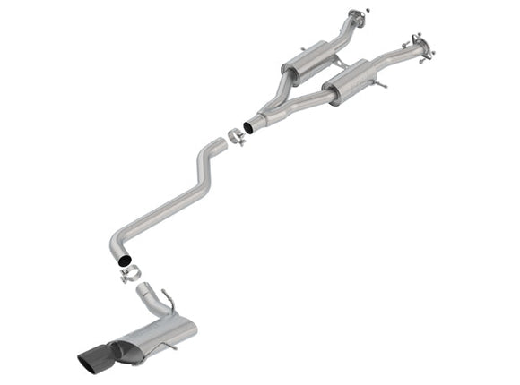 Borla 14-18 Jeep Grand Cherokee 3.6L V6 AWD AT 4DR 2.50in S-TYPE Cat-Back Exhaust Black Chrome Tip