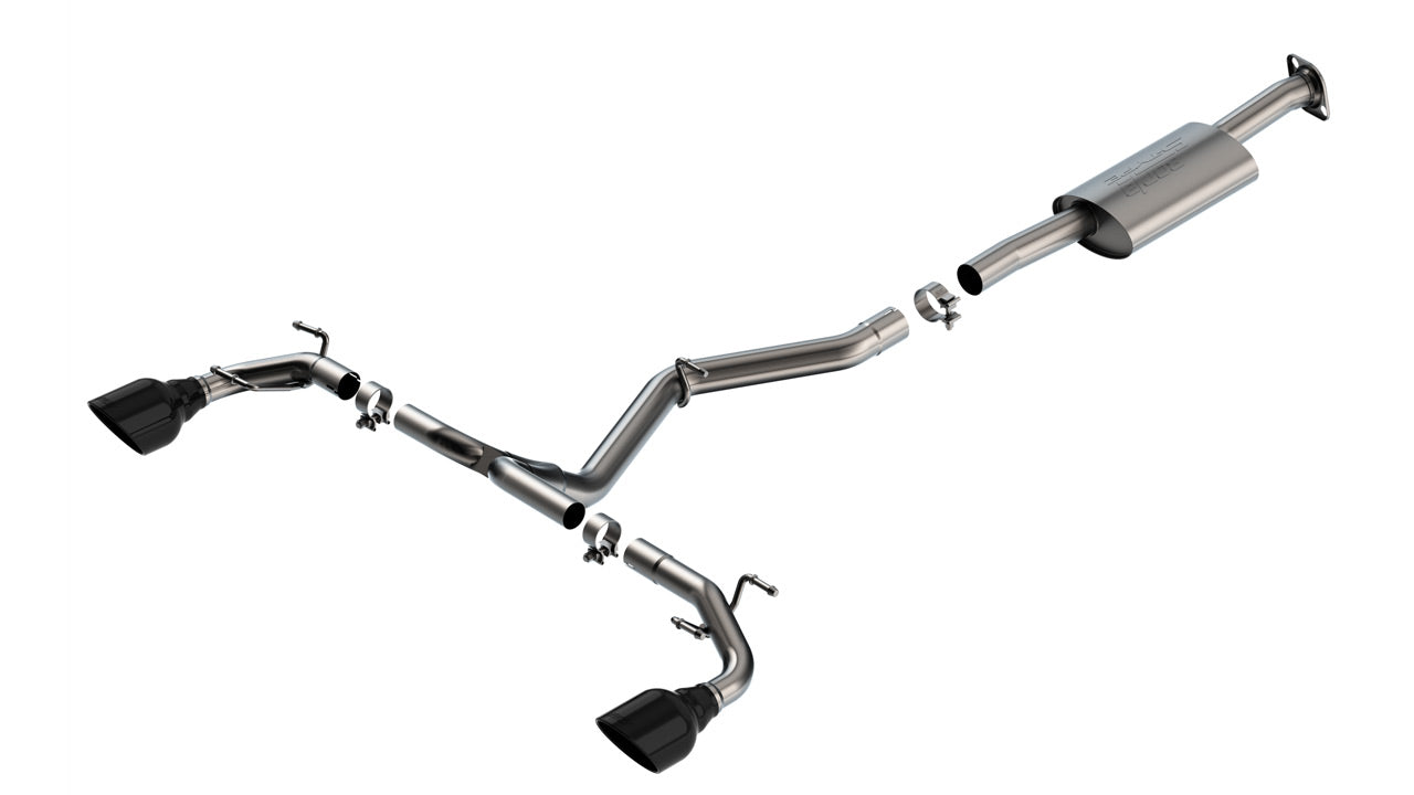 Borla 22-23 Subaru BRZ/Toyota GR86 2.4L RWD AT/MT S-Type Catback Exhaust - Black Chrome Tips