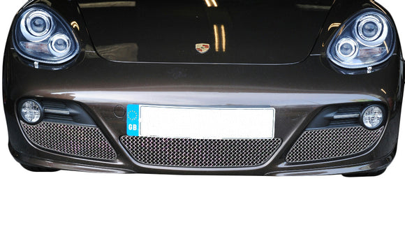 Zunsport Porsche Cayman 987.2 Full Front Grille Set (Manual/PDK) - Silver finish