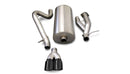 Corsa 2003-2006 Hummer H2 6.0L V8 Black Sport 3in Single Rear Twin 4in Tips Cat-Back Exhaust-1