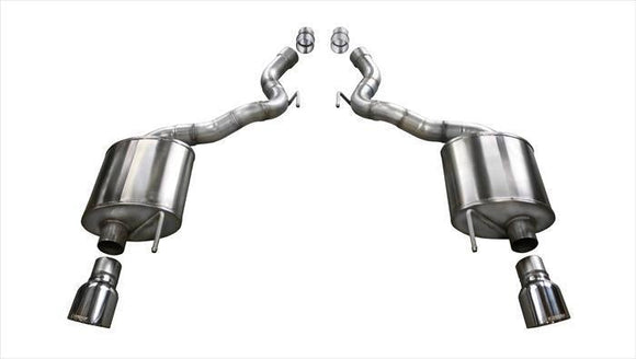 Corsa 15-16 Ford Mustang GT Convertible 5.0L V8 Polished Sport Axle-Back Exhaust