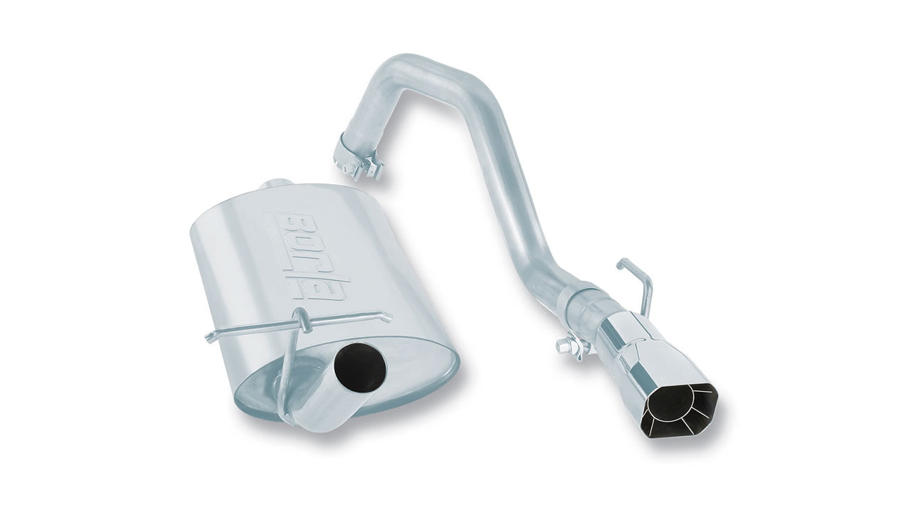 Borla 88-90 Jeep Wrangler 4.2L 4WD Cat-Back 2.25x2in Single Square Intrcld Rr 2.75x2.5in Sqr x6.5in