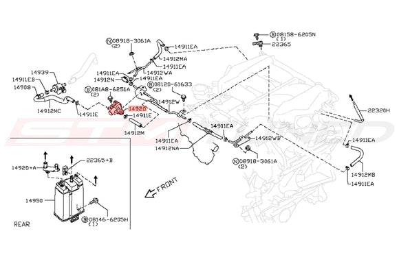 Nissan OEM EVAP Canister Purge Solenoid for R35 GTR (14390-JA10D)