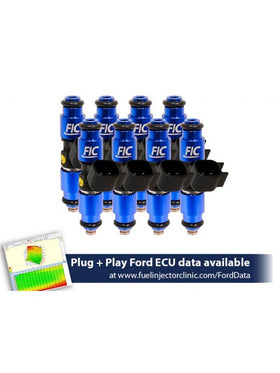 1440CC (140 LBS/HR AT 43.5 PSI FUEL PRESSURE) FIC FUEL INJECTOR CLINIC INJECTOR SET FOR FORD F150 (2004+) FORD LIGHTNING (1999-2004) INJECTOR SETS