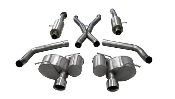Corsa 2012-2013 Jeep Grand Cherokee 6.4L V8 Polished Sport Cat-Back Exhaust