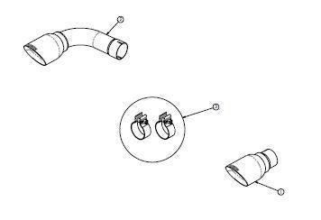 Corsa 10-14 Volkswagen Golf Polished Tip Kit