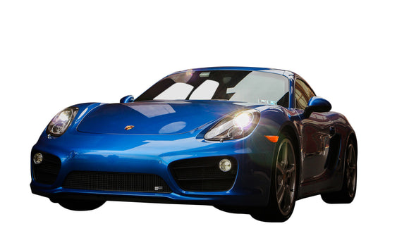 Zunsport Porsche Cayman S 981 (Manual/PDK with Parking Sensors) Front Grille Set - Black finish