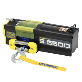 Superwinch 5500 LBS 12V DC 1/4in x 60ft Synthetic Rope S5500 Winch - 0