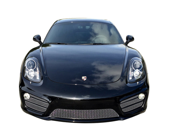 Zunsport Porsche Cayman S 981 (PDK) Front Grille Set - Silver finish