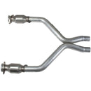 BBK 11-14 Mustang 3.7 V6 Short Mid X Pipe With Catalytic Converters 2-1/2 For BBK Long Tube Headers-2