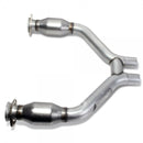 BBK 2015-16 Mustang V6 Short Mid H Pipe With Converters (To Be Used With 1642 Series Headers)-1