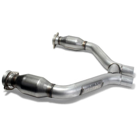 BBK 2015-16 Mustang V6 Short Mid H Pipe With Converters (To Be Used With 1642 Series Headers) - 0