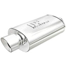 MagnaFlow 14in Body 5in x 8in Oval 2.25in Inlet 4in Outlet SS Muffler w/Tip-1