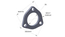 Vibrant 3-Bolt T304 SS Exhaust Flanges (3in I.D.) - 5 Flange Bulk Pack-1
