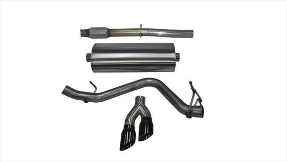 Corsa 14-19 GMC Sierra/Chevy Silv 1500 Crew Cab/Short Bed 5.3L V8 Black Sport Single Side CB Exhaust