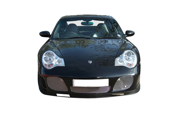 Zunsport Porsche 996 Turbo +C4S Front Grille Set - Silver finish