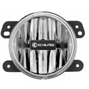 KC HiLiTES 10-18 Jeep JK 4in. Gravity G4 LED Light 10w SAE/ECE Clear Fog Beam (Single)-1