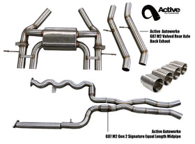 G87 Exhaust Bundle equal length (rear + EL midpipe) brushed tips 2023+ M2