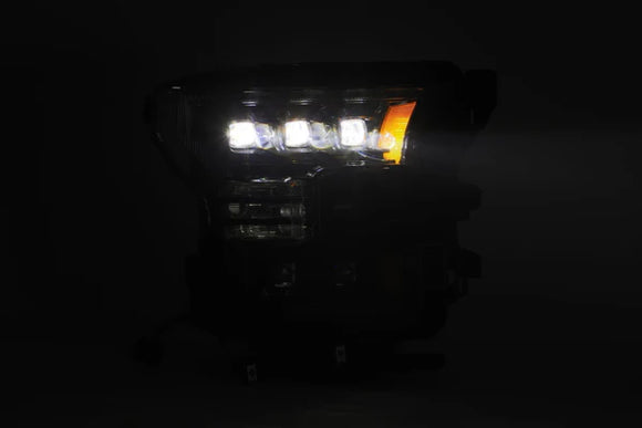 AlphaRex 17-20 Ford Raptor NOVA LED Proj Headlights Plank Style Chrm w/Activ Light Sequential Signal