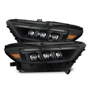 AlphaRex 15-17 Ford Mustang NOVA LED Proj Headlights Alpha Black w/Activ Light/Seq Signal/Switch DRL-1