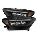 AlphaRex 15-17 Ford Mustang NOVA LED Proj Headlights Black w/Activ Light/Seq Signal/Switch DRL-1