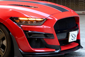 AlphaRex 15-17 Ford Mustang NOVA LED Proj Headlights Black w/Activ Light/Seq Signal/Switch DRL - 0