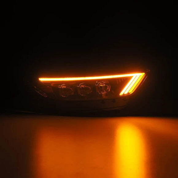 AlphaRex 15-17 Ford Mustang NOVA Series LED Projector Headlights Blk