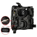 15-19 Chevrolet Silverado 2500HD/3500HD LUXX-Series LED Projector Headlights Black-3