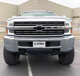 AlphaRex 15-19 Chevy Silverado 2500/3500 LUXX-Series Proj. Headlights Chrome w/Actv SeqSig & DRL - 0