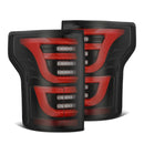 AlphaRex 15-20 Ford F-150 Luxx LED Tail Lights (Pair) Black/Red (Not For Blind Spot Sensor Models)-1