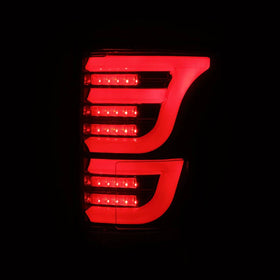 AlphaRex 15-20 Ford F-150 Luxx LED Tail Lights (Pair) Black/Red (Not For Blind Spot Sensor Models) - 0