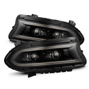 AlphaRex 15-23 Dodge Charger LUXX LED Proj Headlights Alpha-Black w/Actv Light & Seq.Sig / SB DRL-1