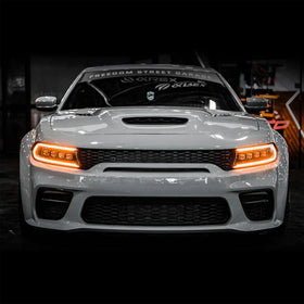 AlphaRex 15-23 Dodge Charger NOVA LED Proj Headlights Alpha-Blk w/Actv Light & Seq.Sig / SB DRL - 0