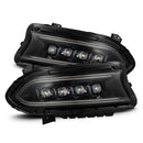 AlphaRex 15-23 Dodge Charger NOVA LED Proj Headlights Alpha-Blk w/Actv Light & Seq.Sig / SB DRL-1