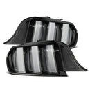AlphaRex 15-23 Ford Mustang NOVA-Series Prismatic LED Tail Lights Black-Clear-1