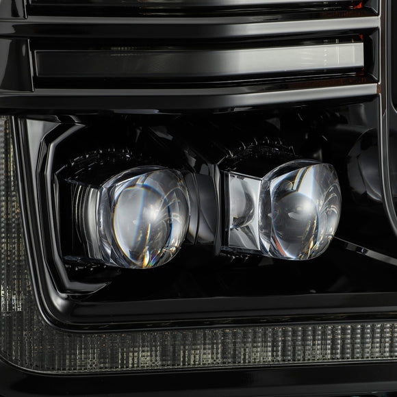 AlphaRex 18-20 Ford F-150 NOVA LED Proj Headlight Plank Style Alpha Blk w/Activ Light/Seq Signal/DRL