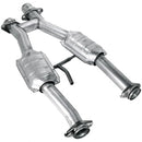 BBK 79-93 Mustang 5.0 Short Mid H Pipe With Catalytic Converters 2-1/2 For BBK Long Tube Headers-1
