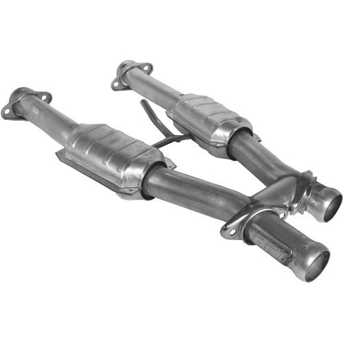 BBK 79-93 Mustang 5.0 Short Mid H Pipe With Catalytic Converters 2-1/2 For BBK Long Tube Headers