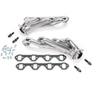BBK 79-93 Mustang 351 Swap Shorty Unequal Length Exhaust Headers - 1-5/8 Silver Ceramic-1