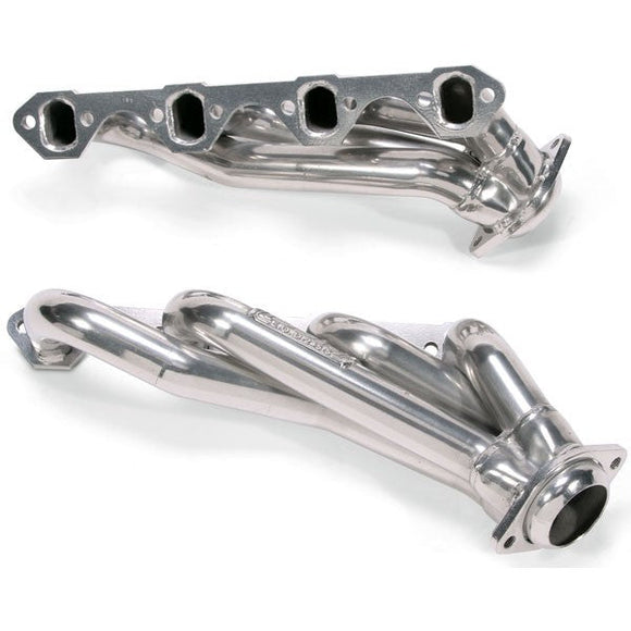 BBK 79-93 Mustang 351 Swap Shorty Unequal Length Exhaust Headers - 1-5/8 Silver Ceramic
