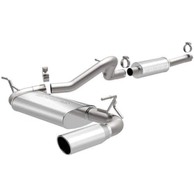 MagnaFlow 12 -14 Jeep Wrangler JK  Single Straight Rear P/S Exit Stainless C/B Perf Exhaust-Street