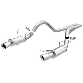 MagnaFlow 13 Ford Mustang Dual Split Rear Exit Stainless Cat Back Performance Exhaust (Competition)