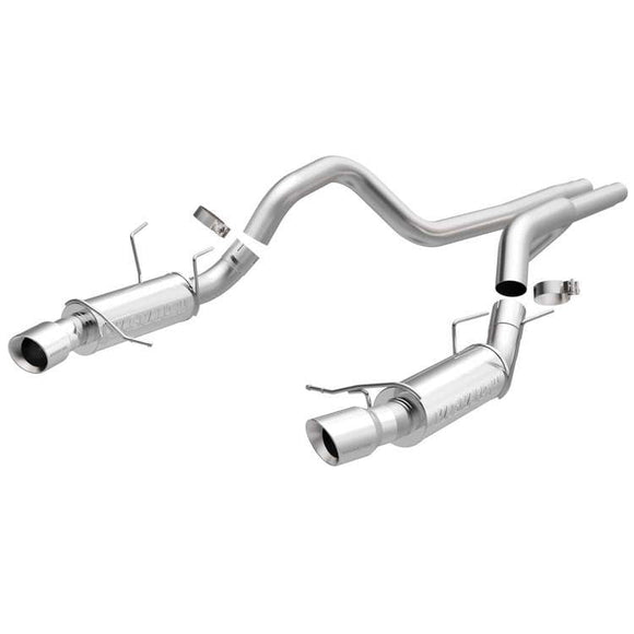 MagnaFlow 13 Ford Mustang Dual Split Rear Exit Stainless Cat Back Performance Exhaust (Competition)