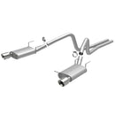 MagnaFlow 13 Ford Mustang V6 3.7L Street Dual Split Rear Exit Stainless Cat Back Performance Exhaust-1