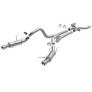 MagnaFlow 12-13 Ford Mustang V8 5.0L Boss 302 Dual Split Rear Exit Stainless Cat Back Perf Exhaust-1
