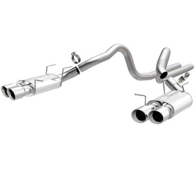 MagnaFlow 13 Mustang Shelby GT500 V8 5.8L Pol Tips Quad Split Rear Exit Stainless Cat Back Perf Exh