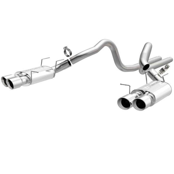 MagnaFlow 13 Mustang Shelby GT500 V8 5.8L Pol Tips Quad Split Rear Exit Stainless Cat Back Perf Exh